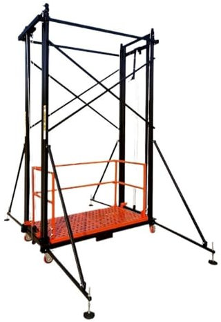 Scaffolding Ladder ﻿ 3M/4M/5M Remote Control Electric Lifting Scaffold Hydraulic Mobile Hoist Indoor and Outdoor Decoration Small Platform Mobile Scaffolding on Wheels(5m)