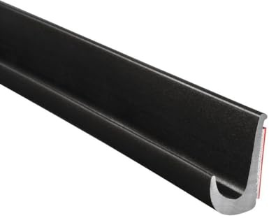 RichVibe J-förmige Regenrinne, Wohnmobile, Boote, selbsthaftender Dachablaufumsteller mit TPE-Material, 2,2 cm Höhe, Schwarz