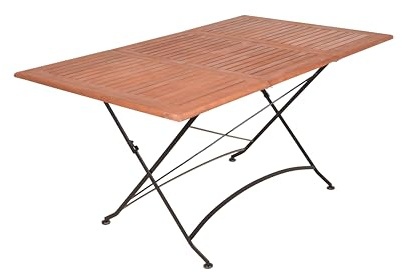 DELUKE Gartentisch Odin - Eukalyptus, Natur, 100x90x74cm | Ausziehtisch Esstisch Wetterfest Outdoor Tisch