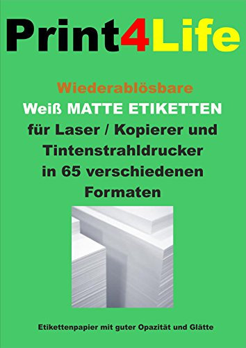 720 WEIßE wieder ablösbare Markierungspunkte RUND Ø 30,0mm Etiketten selbstklebend Adressetiketten Etikettenformat, 15 Blatt DIN A4, 70g/qm, geeignet für Inkjetdrucker-, Laserdrucker und Kopierer.