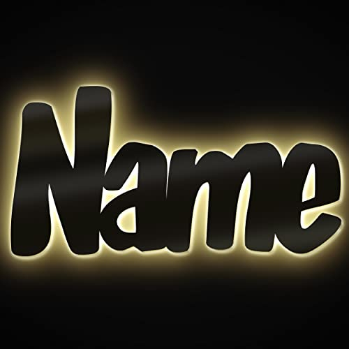 Holz Nachtlicht Kinder-Lampe aus Wunsch Namen als Taufgeschenk Baby-Geschenke Geburtsgeschenk Kinder-Zimmer für die Mutter Paten-Tante Junge Jungs Mädchen individuell personalisiert