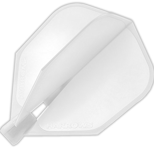 Harrows Clic-Flights – verstärkter Rand – Form – transparent – 1 Set (3 Stück) – mit Darts Corner Checkout-Karte