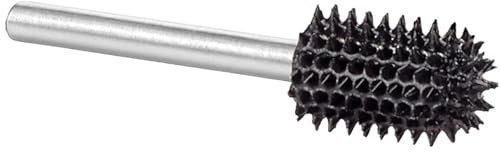 Kutzall Extreme Ball Nase Burr, 1/8 Welle, Sehr Grob - Holzbearbeitungsbefestigung Für Dremel, Foredom, Dewalt, Milwaukee. Schleifmittelkarbid, 1/4 (6,3 Mm) Dia. X 1/2 (12,7 Mm) Länge, Bnx-14-Eg