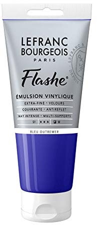 Lefranc Bourgeois Flashe Acrylique Tube 80ml Bleu Outremer