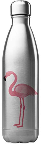 Bouteille Gourde Isotherme Acier INOX 500 ML imprimé Illustration Flamant Rose ref G2171