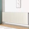 Blümme Oval Radiator Horizontal Designer Double Panel Radiators Bathroom Central Heating 600x1593mm White