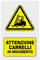 CARTELLO SEGNALETICO - ATTENZIONE CARRELLI IN MOVIMENTO - Con Adesivo in Vinile e Pannello in Forex (Adesivo)