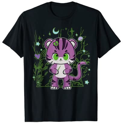 Tiger Kawaii Kitten Katzen Egirl Gaming T-Shirt