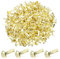 EXCEART 300 Stück Mini-Brads-Verschlüsse Papierverschlüsse Metall Runde Pastellfarbene Brads Goldene Büroklammern Für Scrapbooking Schule Büro Heimwerken