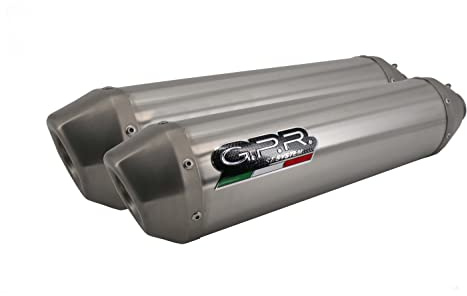 Auspuff GPR kompatibel für Ducati Monster 800 2003/05 Paar Auspuffanlagen mit zugelassenen Katalysatoren und GPR-Anschlussschläuchen Pentasport Edelstahl AISI 304