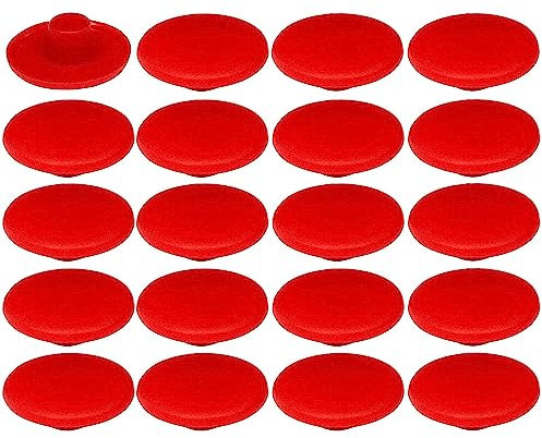 cyclingcolors 20x Abdeckkappen für schrauben Confirmat schraubenkappen 4 x 2,7 x 11,8 mm kunststoff möbel abdeckung, Rot