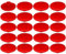 cyclingcolors 20x Abdeckkappen für schrauben Confirmat schraubenkappen 4 x 2,7 x 11,8 mm kunststoff möbel abdeckung, Rot