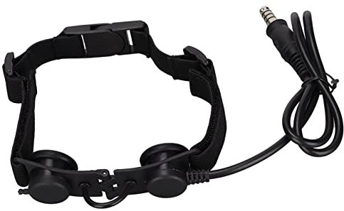 7,1 Mm Militaire Micro écouteur 7,1 Mm Gorge Microphone PE Silicone Gorge Microphone Réglable Réduction du Bruit Détachable 7,1 Mm Militaire Micro écouteur Noir
