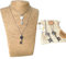 2 Collares de LLave de San Benito Plata, Gargantilla Protección con Cadena de Acero Inoxidable 45/50cm. Regalo Parejas, Católico Religioso Hombre Mujer (Llaves San Benito)