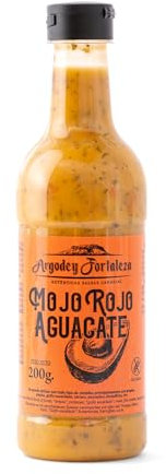 Argodey Fortaleza Salsa Rossa Avocado Mojo 200g | Condimento per Pane | Toast | Arepas | Patate | Crocchette | Formaggio alla Griglia | Salsa Senza Glutine | Vegana