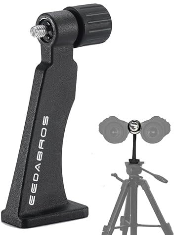 EEDABROS Binocular Tripod & Monopod Adapter/Heavy Binocular, Camera, & Scope Holder/Versatile, Stable 1/4 Threaded Mount/Great for Stargazing & Hunting