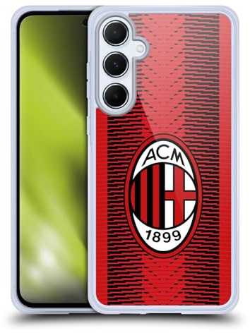 Head Case Designs Offizielle AC Milan Home 2023/24 Wappen-Set Gel Handyhülle Hülle [Militärischer Schutzgrad] Kompatibel mit Samsung Galaxy A55 5G
