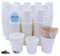 Kiwilima KL 400 Vasos Café Desechables | Vasos Desechables para Bebidas Calientes y Frías | Vasos Cartón para Café | 200 vasos 180 ml, 200 vasos 120 ml, 400 Paletinas de Madera