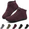Geweo Barefoot Bottes Homme Femme Minimalistes Chaussures de Trail Running Chaudes Confortable Bottines de Sport Fitness Mid Barefoot Shoes Respirant Antidérapant Chaussures Pieds Nus, Bordeaux 43