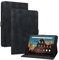 MOKASE Case Fit for Amazon Kindle Fire HD 10 Tablet 5th/7th/9th Generation 2015/2017/2019 Release, Suede Leather Folio Stand Cover with Auto Wake/Sleep & Card Slots for Fire HD 10.1 inch Tablet, Black