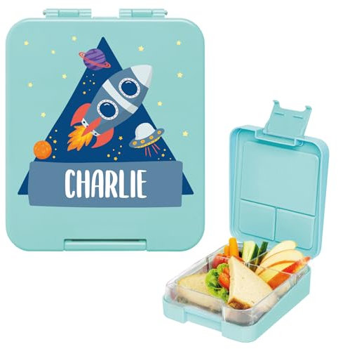 gutmarkiert -Personalisierte Brotdose mit Name - Mikrowellen- und spülmaschinenfest .ideal für Kinder. Motiv Ihrer Wahl. Farbe: Hellgrün