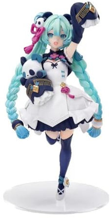 Eamily for Hatsune Miku Figure Handmade PVC Anime Manga Character Model Statue Figure Collectibles Decorations Gifts (Panda)