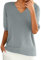 Camisetas Señora Ofertas Camiseta Cuello Pico Mujer Camisetas Manga Corta Mujer Deportivas Blusa Mujer Azul Manga Corta Camiseta Manga Corta Mujer Algodon Liquidación Ropa Verano
