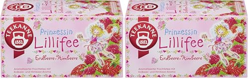 Teekanne Prinzessin Lillifee Erdbeere-Himbeere, 20 Beutel, 55g (Packung mit 2)