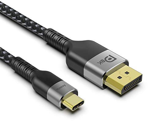 Answin USB C to DisplayPort 1.4, 6.5Ft 8K@60Hz(4K@144Hz/120Hz, 2K@240Hz) Thunderbolt 3 to DisplayPort Cable 32.4Gbps for iPhone 16/15, M1/M3 MacBook Pro, MacBook Air/iPad Pro, XPS 15 and More