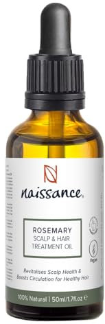 Naissance Rosmarin Haaröl und Kopfhautöl 50ml - Rosmarinöl Haare mit Jojobaöl, Mandelöl, Arganöl und Ätherische Öl - Unterstützt gesundes Haarwachstum