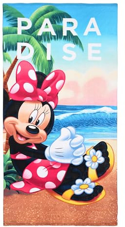 Disney Minnie Mouse Beach Towel Large | Small Gifts for Girls | Bath Towel | Hand Towel | Holiday | 70 x 140 cm | Bath Towels | Bath Towel | Gift Ideas