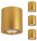 LED Deckenspots 4er Set – Schwenkbare Aufbaustrahler Rund in Gold Matt – Deckenleuchten 230V mit GU10 Fassung aus Aluminium