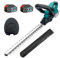 Akku Heckenschere für Makita 18V DUH502Z, kompatibel mit Makita BL1830B, mit 2x5500mAh Akku, Bürstenlos Strauchschere Handheckenschere, für Trimmen im Park Garten