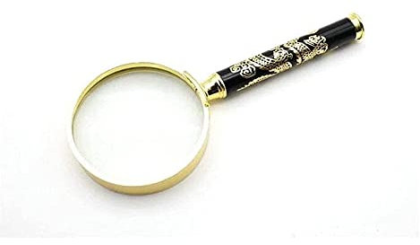 ZJFHEYUO Loupe de Lecture Vintage, loupe à Main