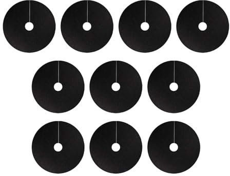 Gralara Lot de 10 Anneaux de Paillis pour Arbres, Protection Non Tissée pour Arbres, Protection des Racines, Tissu Barrière Contre Les Mauvais, Diamètre Extérieur 62cm*Diamètre Intérieur 7cm