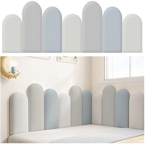 DEHUDEOUHS Peel And Stick Headboard, 3D Kids Anti-Collision Wall Padding, 3cm Thicken Tatami Wall Stickers, Upholstered Wall Panels For Bedroom & Play Room