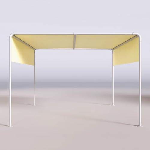 Outdoor Pergola with Retractable Canopy, Aluminum Frame Outdoor Shelter, Patio Metal Garden Pergola, V-shaped Scientific Drainage, for Lawn, Garden(C,60cm)