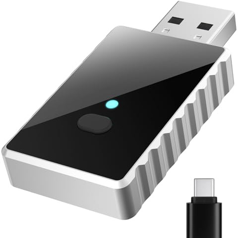 AGPTEK 2 In1 Wireless CarPlay Adapter, App1e &Android CarPlay Auto, Nahtlose Verbindung mit einem klick, 5-GHz-WLAN, Keine Verzögerung Wireless CarPlay Adapter, kompatibel mit iOS 10+, Android 11+