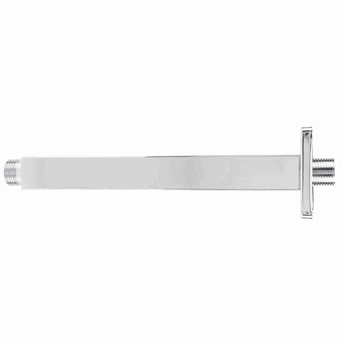 ZASCHMOY Square Edelstahl Top Duscharmrohr für Badezimmer Deckenwandhalterung Duschkopfverlängerung, 20 Cm Verchromte Hochglanzkorrosionsbeständige G1/2-Zoll-Universalgewinde (20,3 cm/8in)