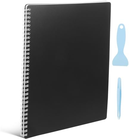 TOBBOMEY Großes Wiederverwendbares Stickeralbum für DIY Roleplay Stickerbuch mit Viel Inklusive Schaber und Pinzette zur Einfachen Organisation und Aufbewahrung von Sammelstickern