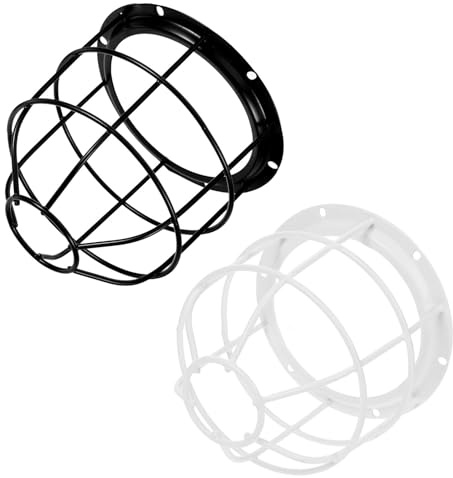 Alipis 2pièces Cache Ampoule Fil Métallique Cage de Protection pour Lampe Abat-jour Sécurisé pour Maison et Atelier Protection les Chocs et Usure