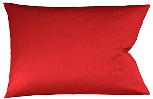 fleuresse Bügelfreier Kissenbezug mit Nadelzug, 40x80 cm, 100% Baumwolle, rot
