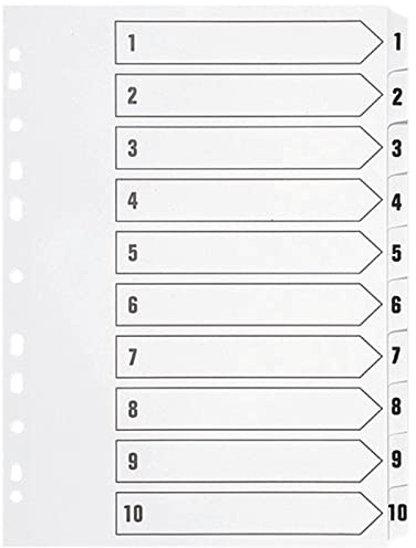 Q-Connect 1-10 Index Multi-punched Polypropylene White A4