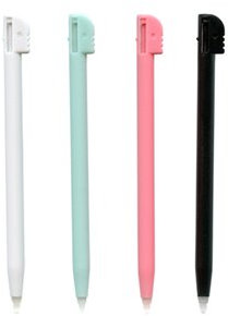 Pack - Stylet stylus pen pour Nintendo DSi NDSi/DS Lite NDSL - Lot de 4 pièces - Blanc, vert, rose, noir