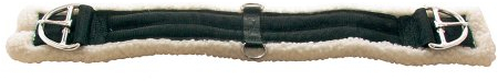 PFIFF Westernsattelgurt mit Fell, schwarz, 75 cm, 005260-60-75