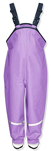 Playshoes Matschhose Regenlatzhose Ungefüttert Unisex Kinder Wind- und wasserdichte Regenhose Regenbekleidung, flieder, 98