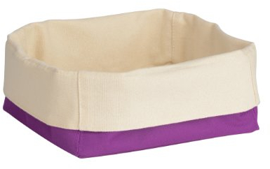 Premier Housewares Bread Basket, 14 x 21 x 18 cm - Purple/Cream