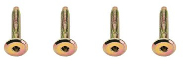 M6 6mm 40mm Long Furniture Connecting Bolts – Hex Allen Key Flathead for Beds, Cots and Furniture Assembly