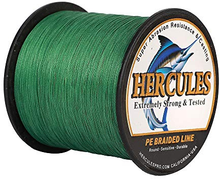 Hercules Super Cast 100-2000m 109-2187 Yards 6-100lbs Test Ligne de pêche tressée pour Eau salée PE Tresse Lignes de Poisson Superline 4 brins