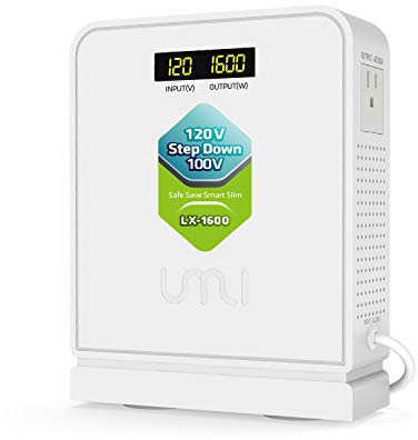 120V to 100V Voltage Converter 1600watts Step Down toroidal Voltage Converter for Japan appliances Used in US［CE, CQC Certified］